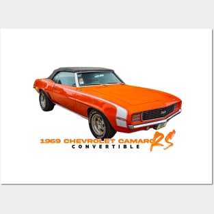 1969 Chevrolet Camaro RS Convertible Posters and Art